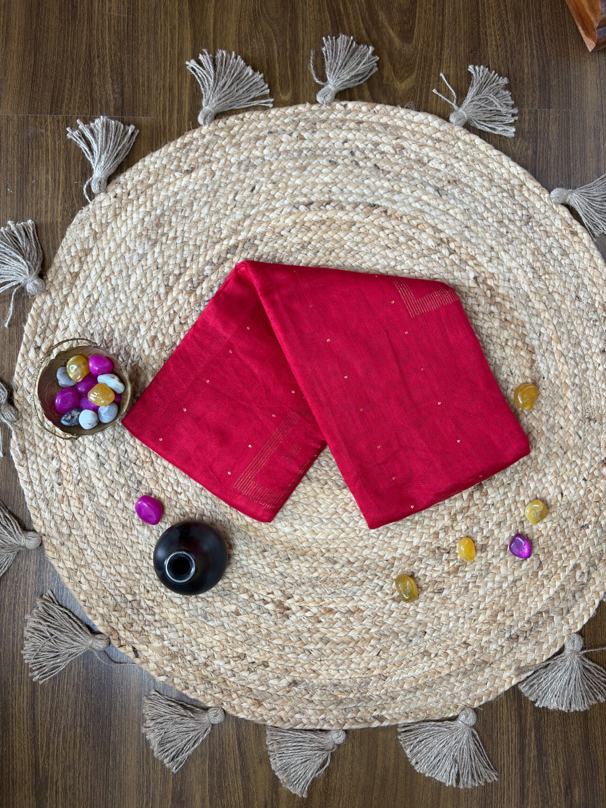 Red Jhilmil Sutra