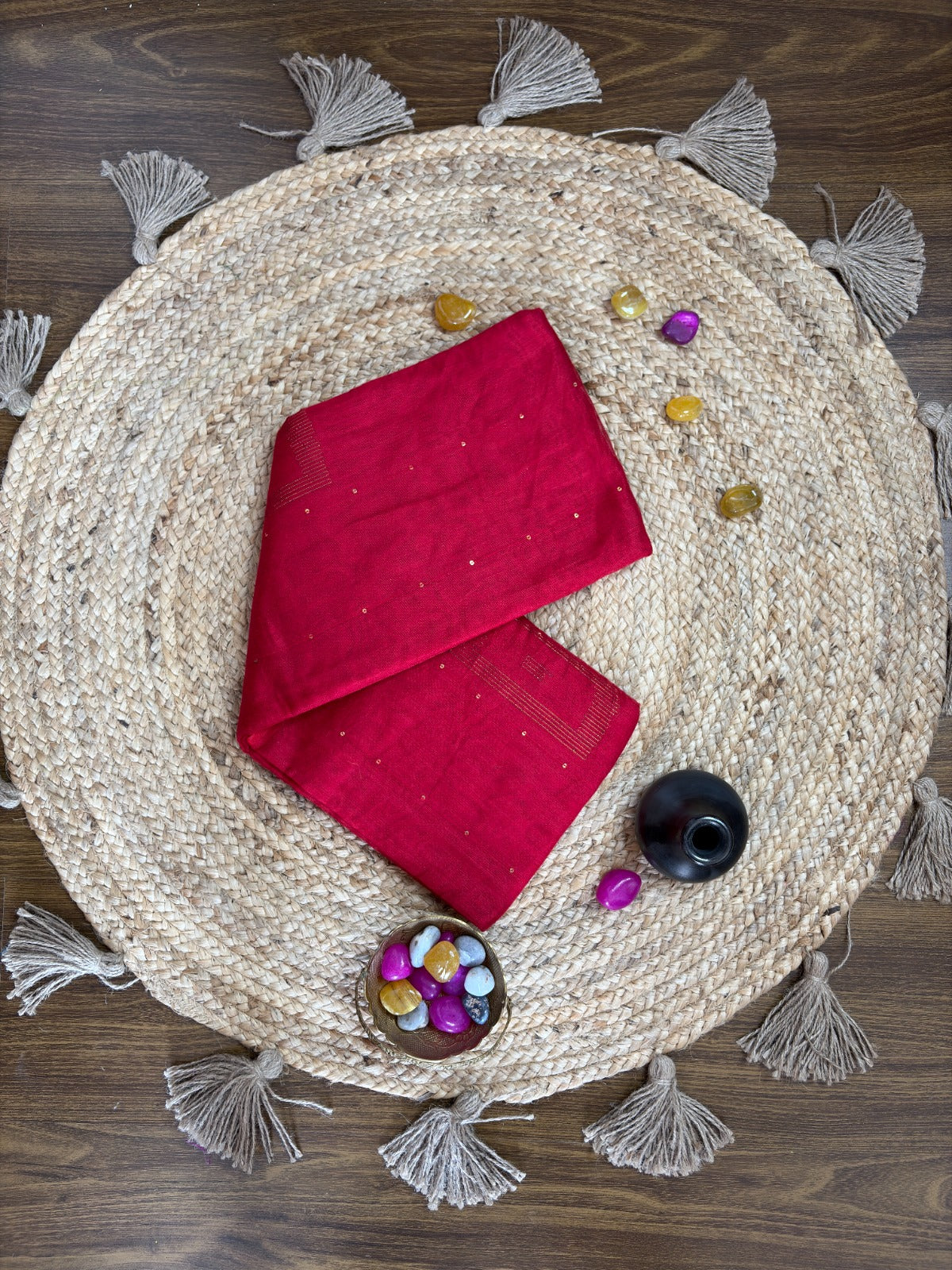 Red Jhilmil Sutra